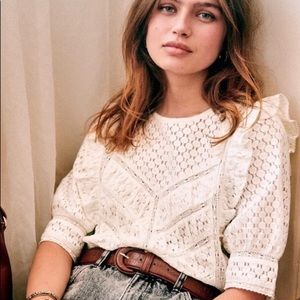 Sezane Fanon Chemise lace blouse